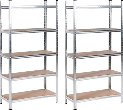 Produktbild von BELIANI Gartenregal aus Eisen mit 4 Ablageflächen in Beige klappbar zeitlose Verzierungen Gartenmöbel Gartenschrank Pflanzenregal Terrasse Balkon