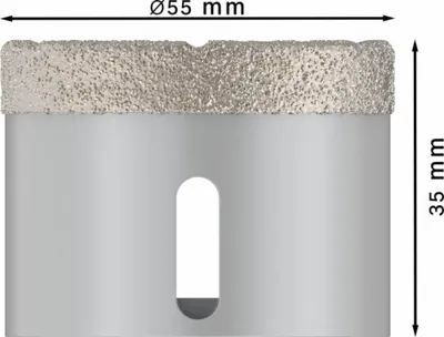Produktbild von PRO Ceramic dry Trockenbohrkrone, 55 x 35 mm, X-Lock