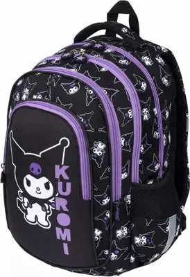 Produktbild von Kuromi Black Rucksack mit 4 Fächern