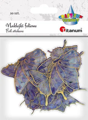 Obrázek produktu pro Fóliové samolepky Motýli fialová 20 kusů Titanum