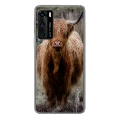 Produktbild von MuchoWow® Handyhülle Schutzhülle Hülle für Huawei P40 Schottischer Hochländer - Moos - Gras Silikon Softcase Handy Hülle - Handytasche