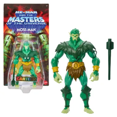 Produktbild von Masters of the Universe Origins 200X Moss Man aus der Cartoon-Kollektion, ca. 14 cm große Actionfigur, MOTU-Spielzeug, 6 Jahr(e), Mehrfarbig, Kunststoff