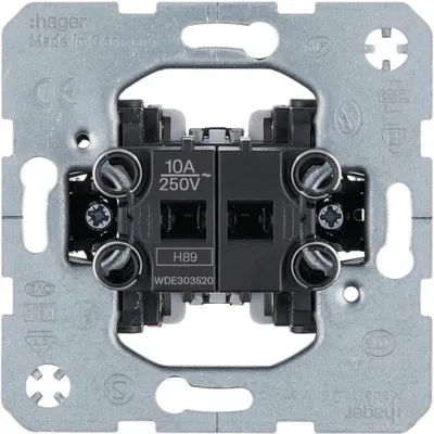 Imagen del producto de Hager - Interruptor para persianas enrollables WDE303520, con bloqueo mecánico y eléctrico