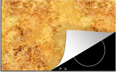 Produktbild von KitchenYeah© Herdabdeckplatte Muster - Abstrakt - Farbe - Gold , 80x52cm, Küche Deko, Glaskeramikkochfeld Herdabdeckung, Abdeckplatte fùr Kochfeld
