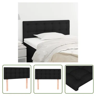 Produktbild von The Living Store Kopfteil Schwarz 80x5x78/88 cm Stoff