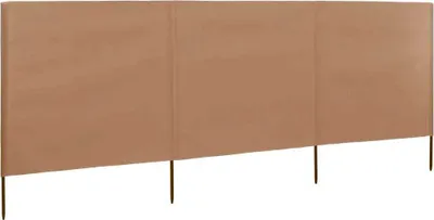 Image de vidaXL Tissu brise-vent en 3 parties 400 x 160 cm Taupe