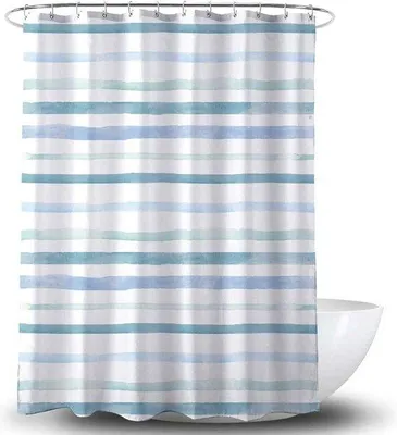 Image de Rideau de douche en tissu 120/180/240 x 200 cm avec anneaux (120 x 200 cm, style vintage)