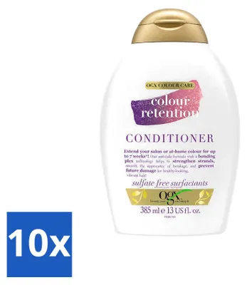 Obrázok produktu pre 10 kusov kondicionéru OGX na ochranu farby pre farbené vlasy, objem 385 ml - výhodný balík