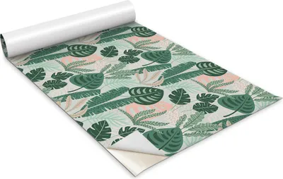 Zdjęcie produktu dla Folia samoprzylepna - Okleina meblowa - Dekoracyjna - Do mebli - Tapeta - Naklejka - Folia - Wzór liści boho - 100 x 50 cm