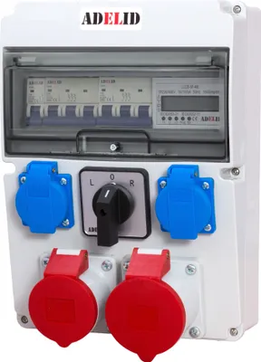 Produktbild von Baustromverteiler Wandverteiler Komplett CEE 32A 16A 400V 2x 230V Schuko Steckdose BALS mit LS-Schalter Zähler Nockenschalter