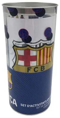 Productafbeelding van FC Barcelona Activiteitenset in blik, met knutselmaterialen en schrijfwaren