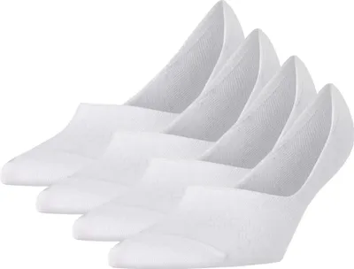 Produktbild von Burlington Damen Füßlinge, 4er Pack - Everyday IN, Anti-Slip Heel, einfarbig Weiß 35-36