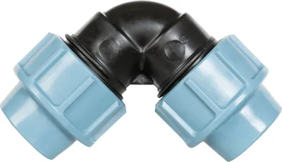 Produktbild von HOLZBRINK 1x L-Stück 1 x 1 Zoll Rohrverbinder für Richtungsänderung des Verlegerohrs oder Tropfschlauchs, Material: PP, HBZ-12