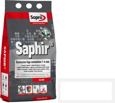 Produktbild von SOPRO SAPHIR 10 Fugenmörtel weiß 2kg 1-6mm