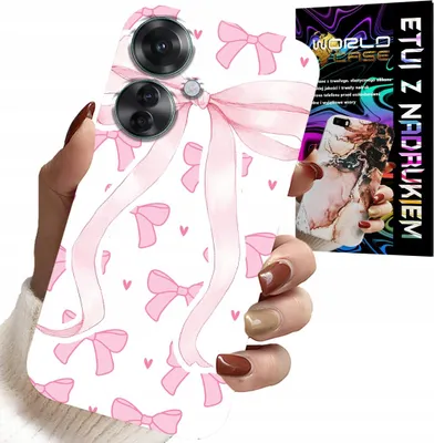 Zdjęcie produktu dla Etui Do Oppo Reno11 F 5G - Różowe Wstazki Wstązka Modne Wzory Case