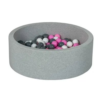 Produktbild von Bällebad Spielplatz + 150 Bälle weiß, hellrosa, grau