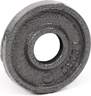Produktbild von Muscle Power Gusseisen-Hantelscheibe Ø 50 mm 1,25 kg, Silbergrau