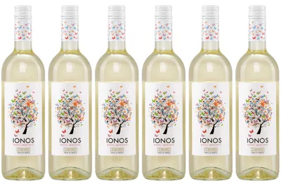 Produktbild von Ionos Weißwein trocken 6x 0,75l | Trockener Weißwein aus Griechenland | Cavino | 12% Vol. | +20ml Jassas Olivenöl