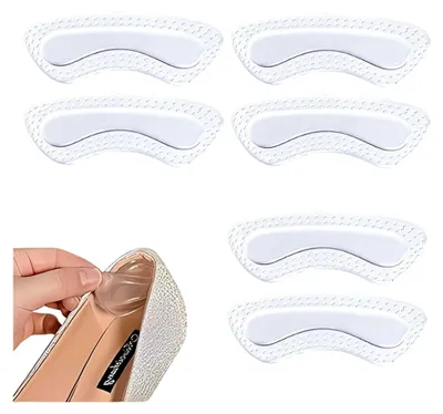 Produktbild von 3 Paar Silikon-Gel Fersenpolster für zu große Schuhe und High Heels