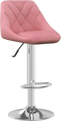 Image de vidaXL Tabouret de bar en velours rose