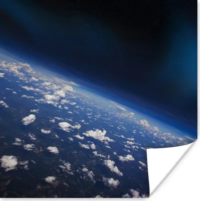 Produktbild von MuchoWow® Poster Die Erde aus dem Weltraum 75x75 cm - Wand Dekoration