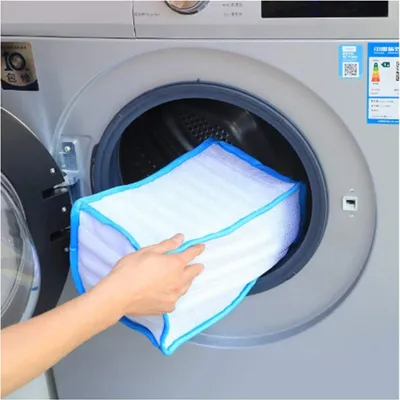 Obrázek produktu pro 2 kusy Sáček na praní obuvi/tenisky - se zipem, sáček na praní sportovní obuvi, síťovaný sáček na praní obuvi, 33*18*18cm