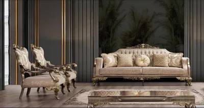 Produktbild von Sofagarnitur 3+1+1 Sitzer Sofa Sofas Sessel Stoff Garnitur Luxus Set Wohnzimmer