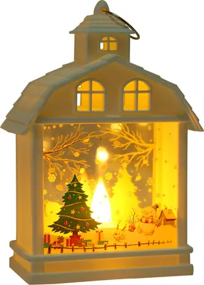 Produktbild von Weihnachtshaus-Windlicht, zartes LED-Nachtlicht, Schneemann, Weihnachtsmann, Elchelement, schafft Atmosphäre,Fensterbehänge, Weihnachtsbaum
