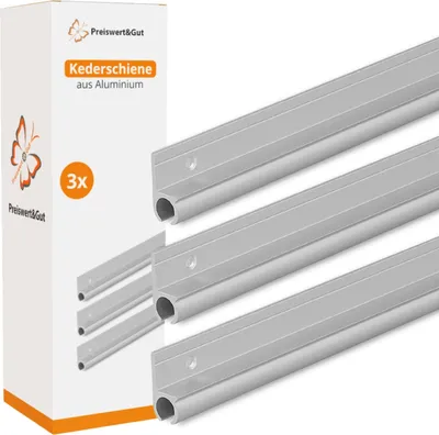 LYSEL Kederschiene Aluminium C-Profil 3m - Für Keder 5-9mm Pressblank