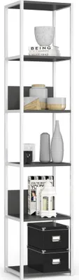Image de Étagère en métal Loft 400 blanche et grise