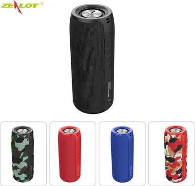 Produktbild von ZEALOT S51 Tragbarer kabelloser Lautsprecher, BT 5.0 Lautsprecher, IPX5 wasserdichte, TWS-Serie, Stereo, HiFi-Sound, AUX, USB, TF-Karte,Subwoofer