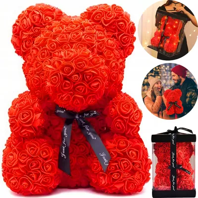 Immagine prodotto di Orsetto di Rose "Ti Amo" 25 cm - Eleganza e Amore Eterno