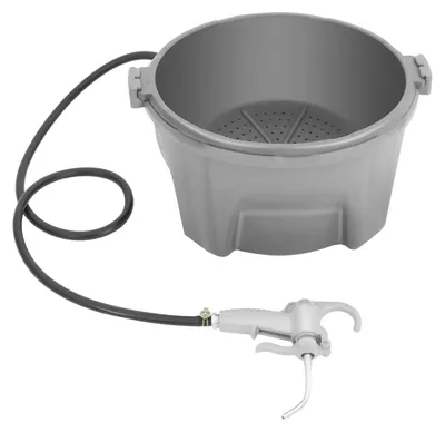 Produktbild von Ölbehälter und Ölpistole - Manuelles Ölset - 4,55 l Fassungsvermögen - Kunststoff - Handpumpe - Ölschlauch 1,4 m - Für Gewindeschneidmaschine und Öltransport
