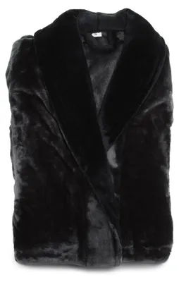 Produktbild von GÖZZE Seidenfeeling Bademantel kuscheliger wärmender Mikrofaser-Bademantel mit Schalkragen und großen Taschen Anthrazit L