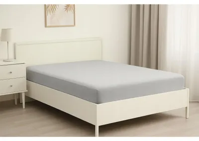 Produktbild von Bettlaken - Spannbettlaken mit Gummizug - 140x200 cm - Jersey - 100% Baumwolle - 160g/m2 - Weiß - Hochwertiges