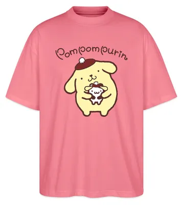 Produktbild von Spreadshirt Pompompurin & Muffin Verkleidet Oversize Uni T-Shirt, XXL, Pink