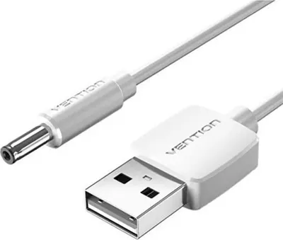 Immagine prodotto di Vention CEYWD Cavo di alimentazione da USB a DC 5,5 mm 0,5 m bianco