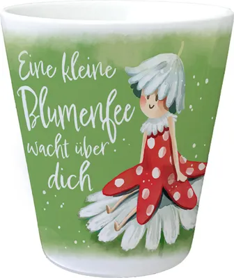 Produktbild von Fee Blumentopf mit Spruch Eine kleine Blumenfee wacht über dich