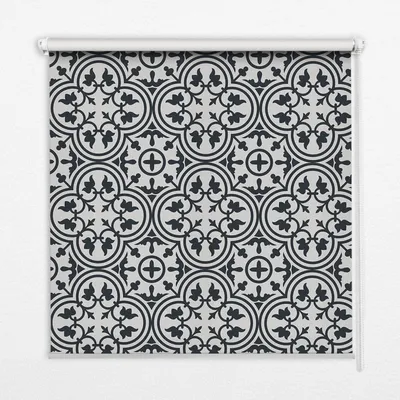 Produktbild von Seitenzug-Rollo Fensterrollo Jalousie - Thermo-Rollo Verdunkelungsrollo - 100x180 cm - Portugiesische Kachel