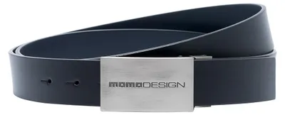 Productafbeelding van Momo Design Herenriem, echt leer, zwart, met gesp, gemaakt in Italië