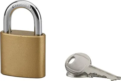 Image de Cadenas à clé, intérieur, ovale, 38 mm, anse acier cémenté, 3 clés - SP