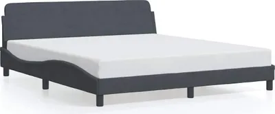 Produktbild von vidaXL Bettgestell "Dover" Dunkelgrau 180x200 cm Samt