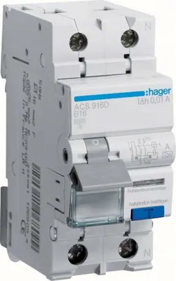 Image de FI/LS-Schalter 1P+N 6kA B-16A 10mA ACS916D (ACS916D)