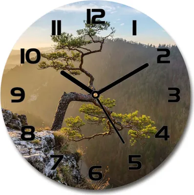 Produktbild von Wanduhr aus Glas 30fi Glasbild Glasuhr Gehärtetes Glas - schwarze-zeiger - Sokolica Pieniny