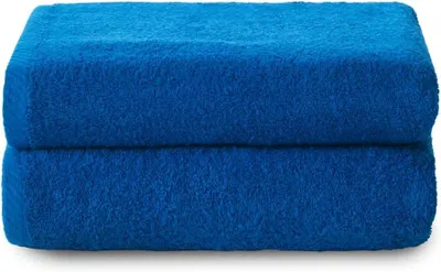 Produktbild von Badhandtücher Set, 2 Stück, 70 x 140 cm, 100% Baumwolle, schnelltrocknend, blau, für Zuhause