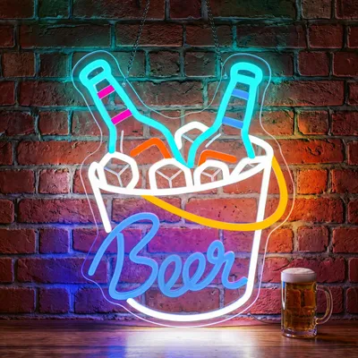 Produktbild von Neon-Schild "Bier" / LED-Schild "Bier" zur Wanddekoration