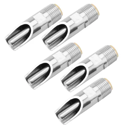 Image de 5 abreuvoirs automatiques en acier inoxydable pour cochons avec capuchon en cuivre, idéal pour l'approvisionnement en eau des cochons et autres animaux