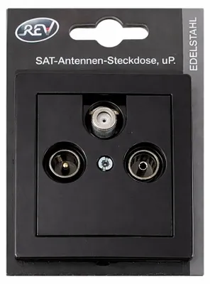 Produktbild von REV Ritter SAT-Antennendose Schwarz 75 Ohm