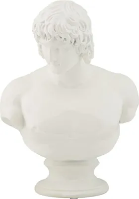 Produktbild von Skulptur Junger Mann 18.2 x 25 x 12.8 cm Harz Weiß