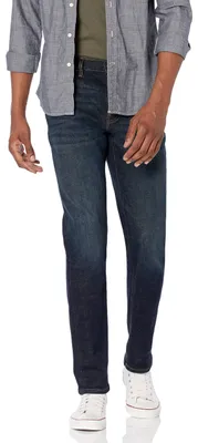 Obrázok produktu pre A. Pánske slim-fit džínsy Essentials – farby s efektom vyblednutia, tmavomodrá, veľkosť 29W / 30L